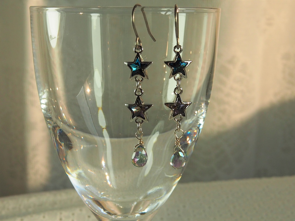 ★承花イメージピアス★スターアイズ★