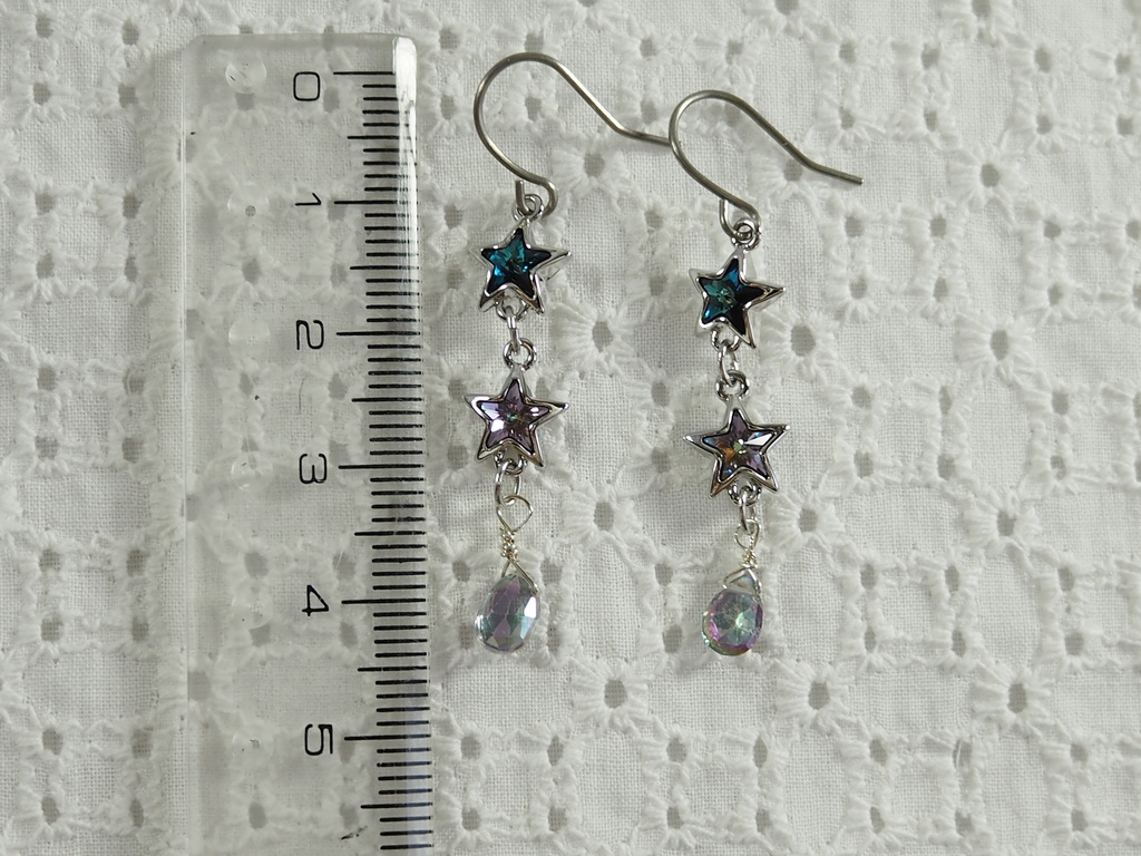 ★承花イメージピアス★スターアイズ★