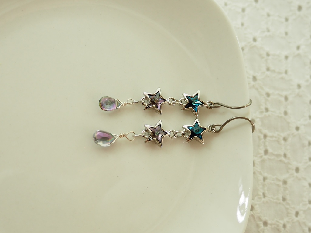 ★承花イメージピアス★スターアイズ★