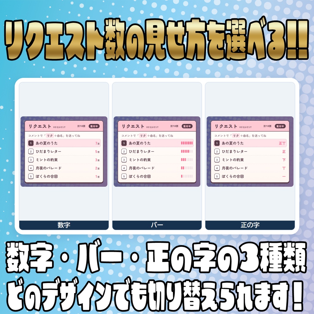 コメントでリクエスト募集!リクエストカウンター【わんコメテンプレート】
