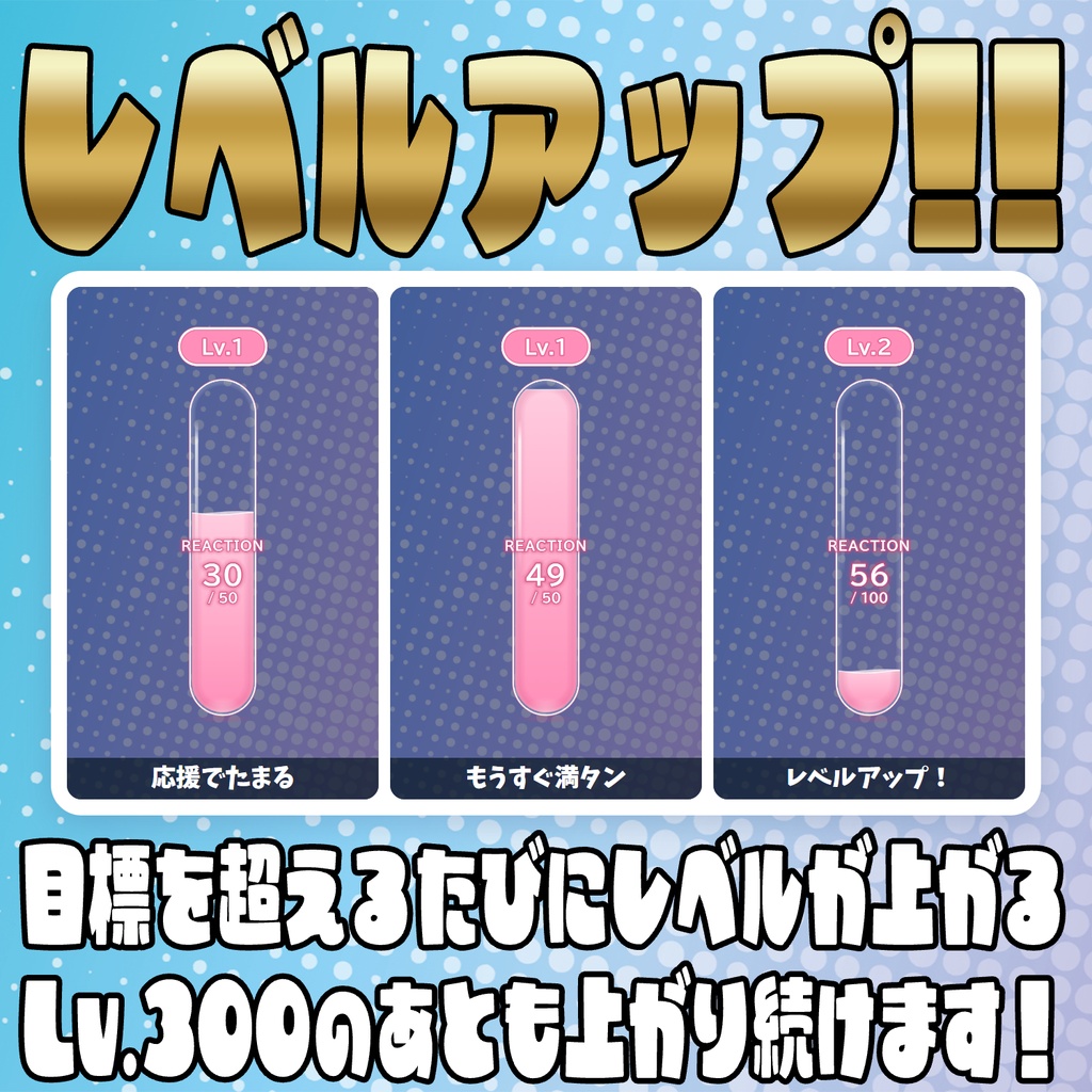 【リリース開始セール中!!~10/17まで】応援をぜんぶポイントに!応援ポイントゲージ【わんコメテンプレート】