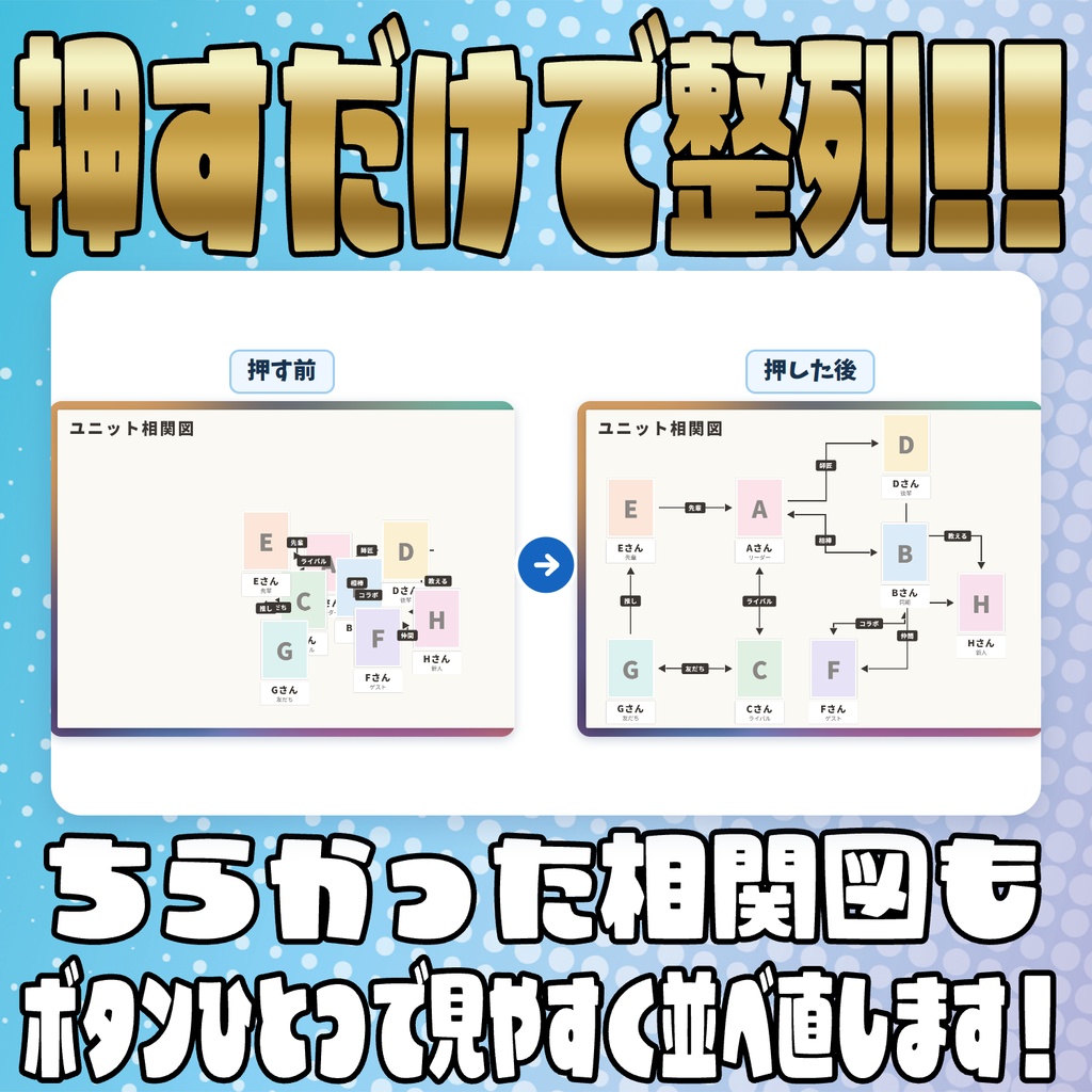 【リリース開始セール中!!~10/23まで】配信しながら書き足せる!相関図メーカー