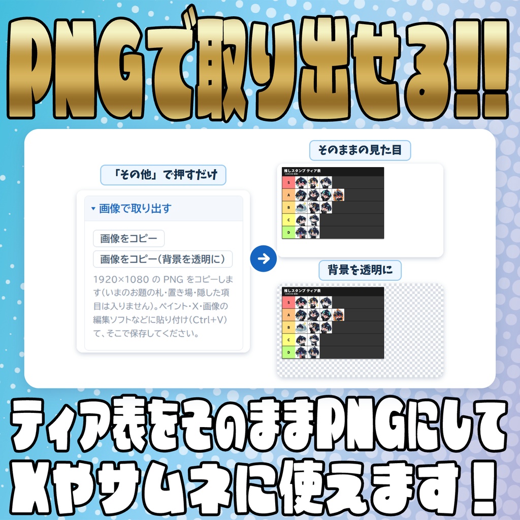 【無料版あり】配信しながら並べられる!ティア表メーカー