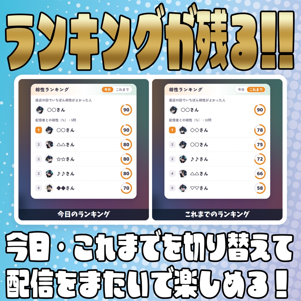 【リリース開始セール中!!~11/7まで】数字で答えて!みんなの相性診断【わんコメテンプレート】