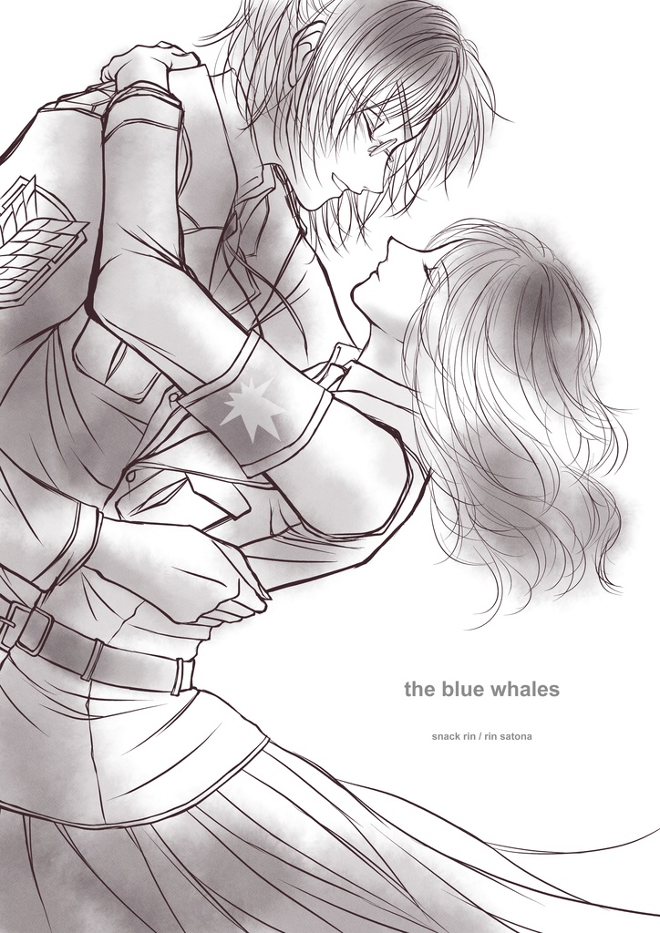 AOT Pikuhan Doujinshi "the blue whales" Hange×Pieck