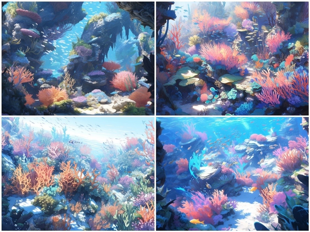 【無料】サンゴ礁【AI作成TRPG背景素材】