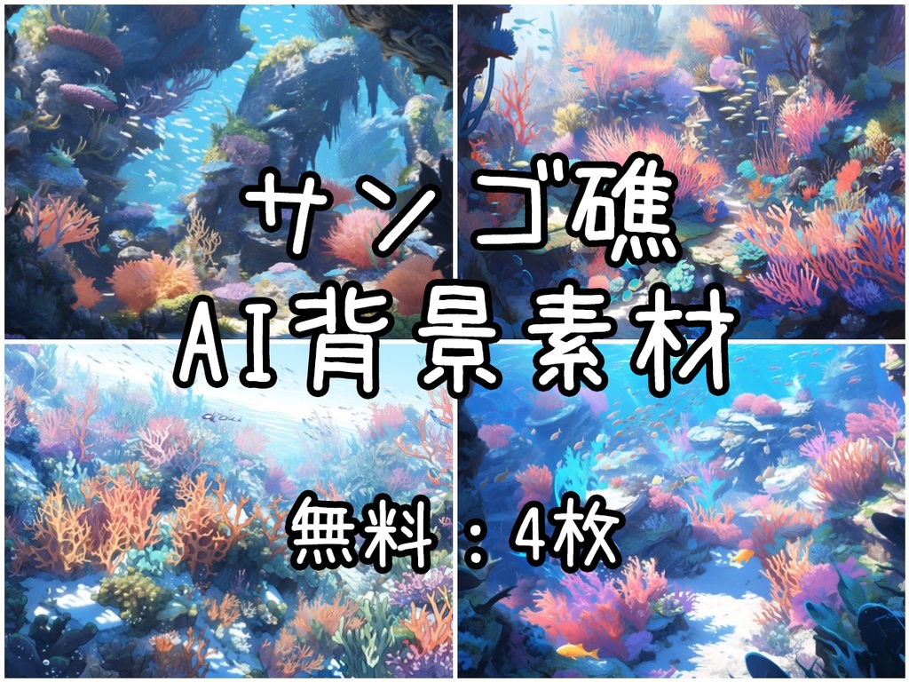 【無料】サンゴ礁【AI作成TRPG背景素材】
