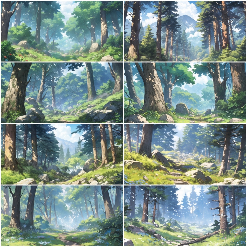 【無料有】山道(有料版:雨あり)【AI作成TRPG背景素材】