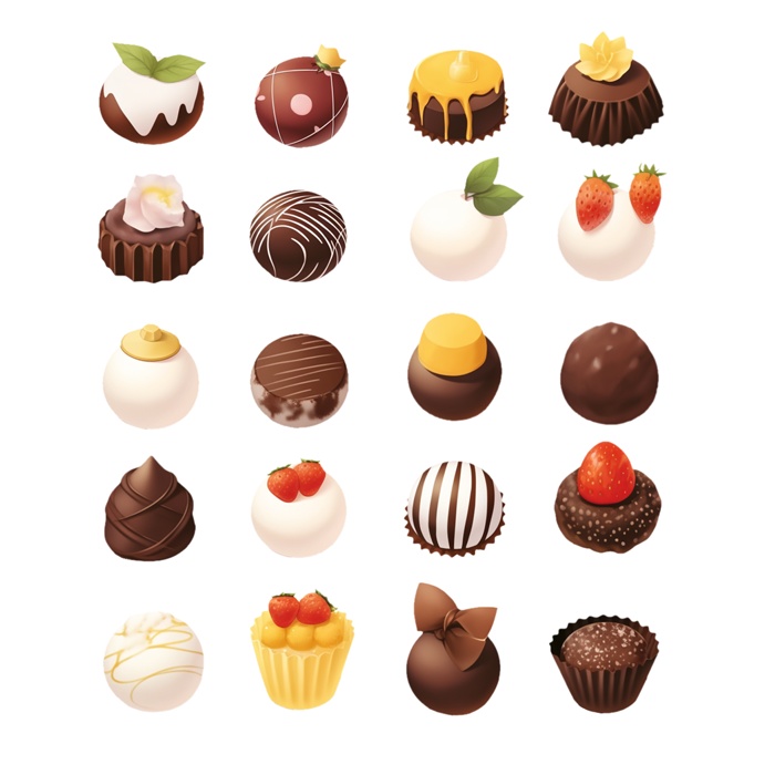 【無料有】チョコレートの素材【AI作成素材】