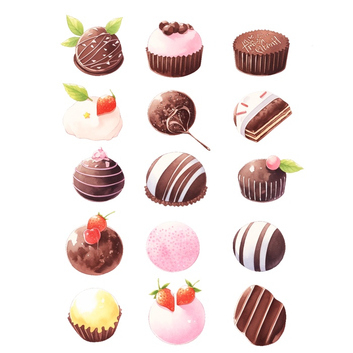 【無料有】チョコレートの素材【AI作成素材】