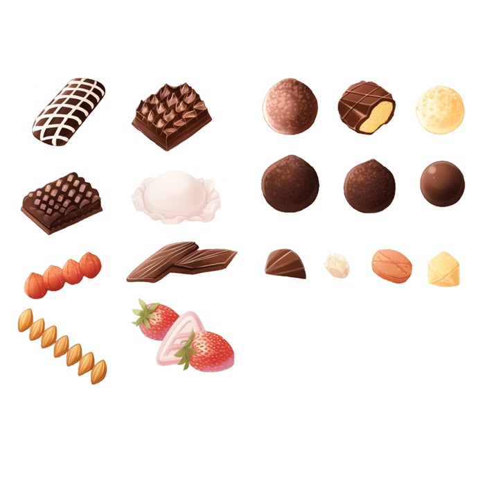 【無料有】チョコレートの素材【AI作成素材】