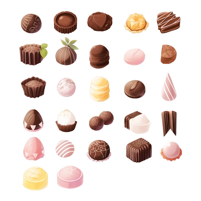 【無料有】チョコレートの素材【AI作成素材】