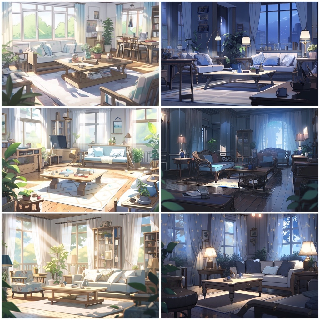 【無料】リビングルーム【AI作成TRPG背景素材】