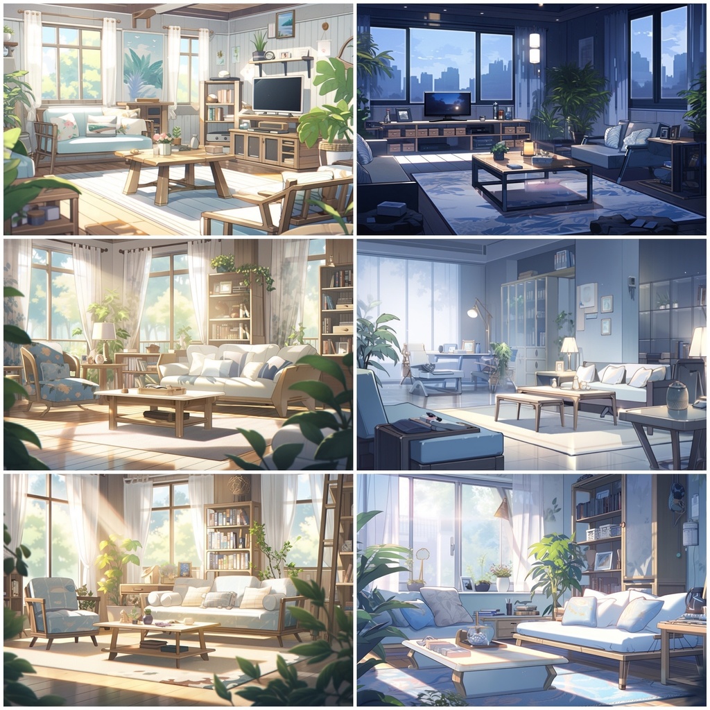 【無料】リビングルーム【AI作成TRPG背景素材】