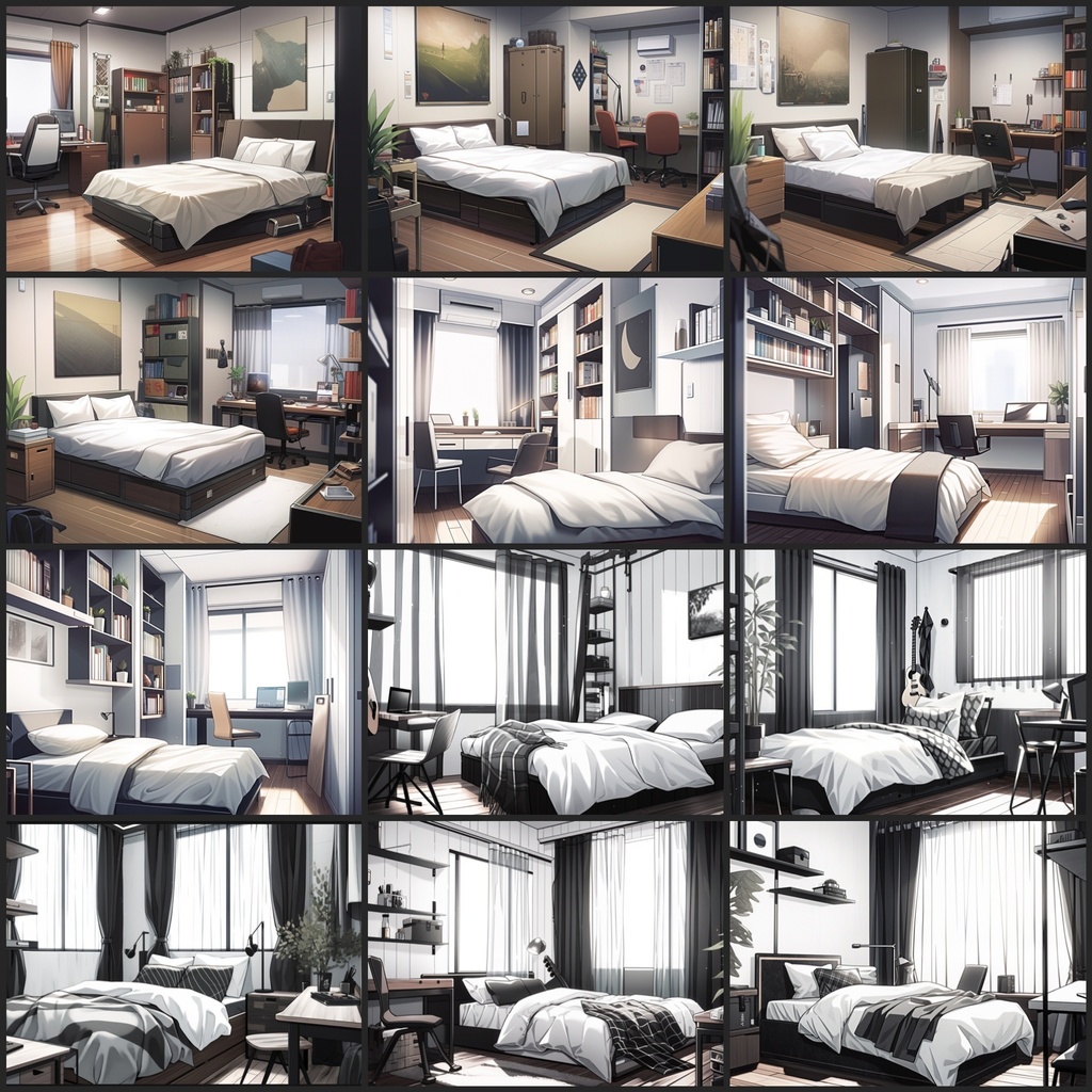 【背景素材】リビングルーム 40枚【AI作成TRPG背景素材】