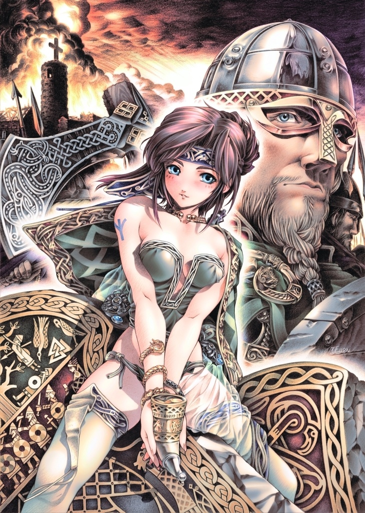 暗黒時代の戦乙女 "Valkyrja"【額装複製画】