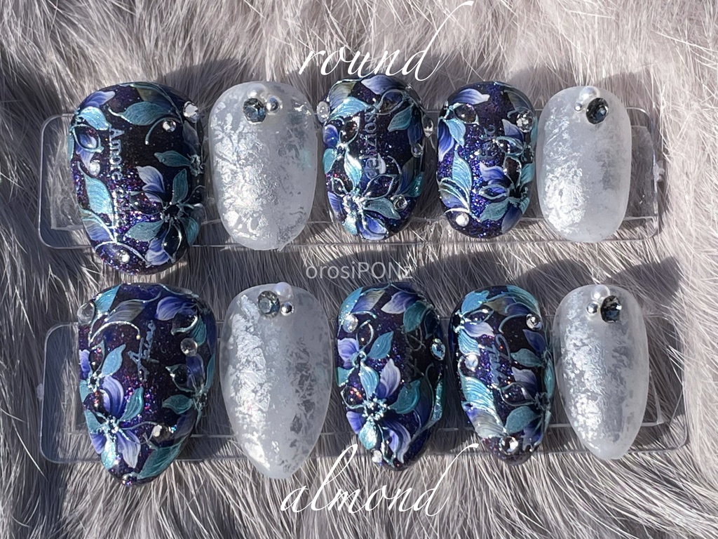 【とうらぶ】概要欄必読⚠️山姥切長義イメージネイルチップ「冬空」