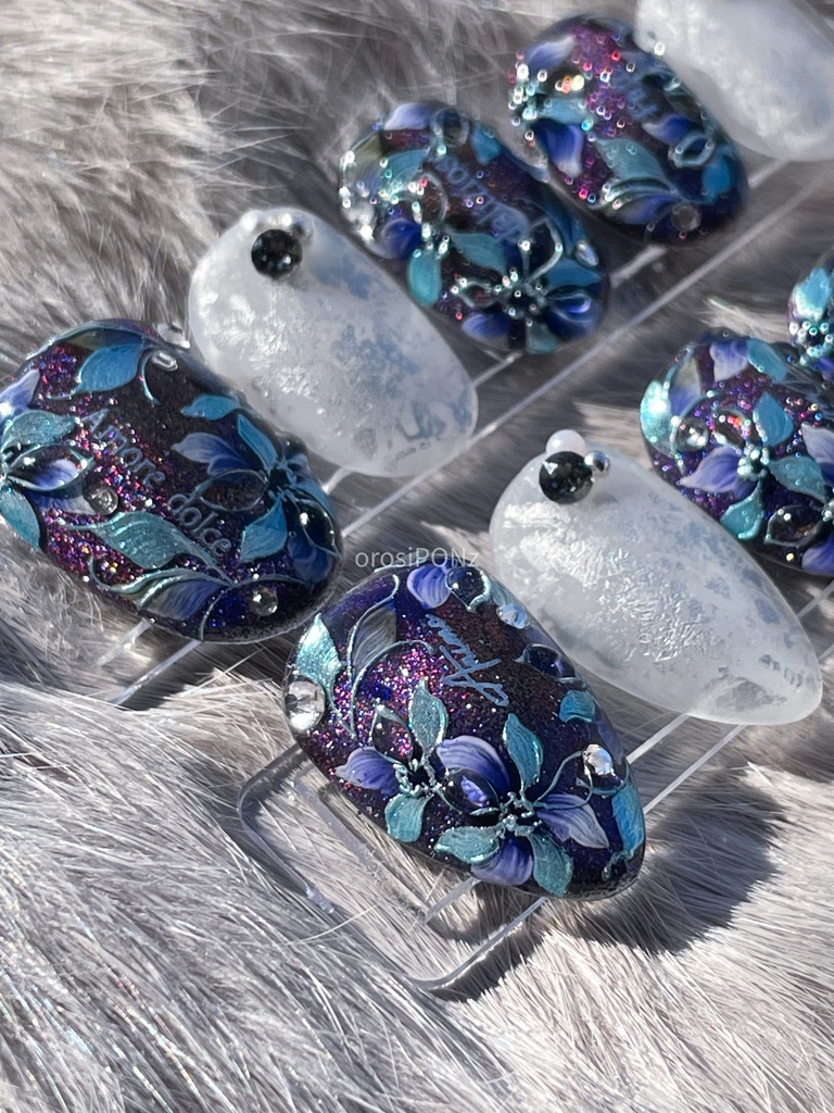 【とうらぶ】概要欄必読⚠️山姥切長義イメージネイルチップ「冬空」