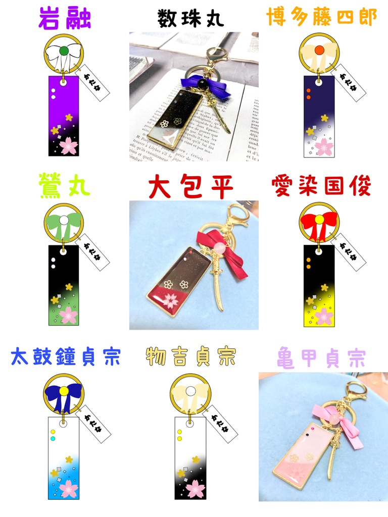 刀剣乱舞イメージ レジンバッグチャーム②