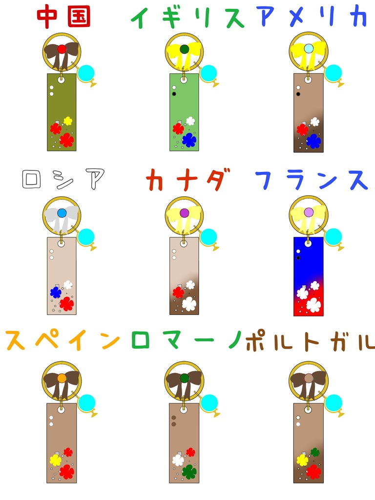 ヘタリアイメージ レジンバッグチャーム