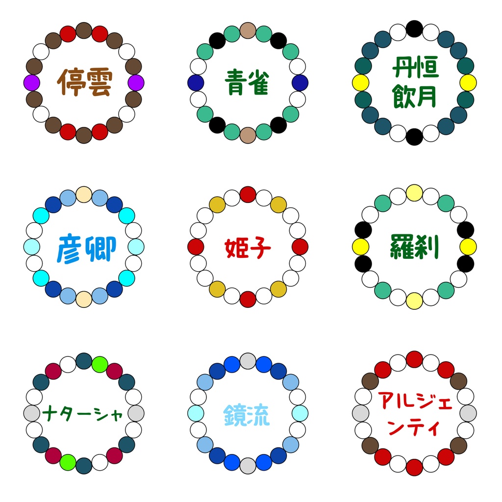 崩壊スターレイルイメージ 天然石ブレスレット