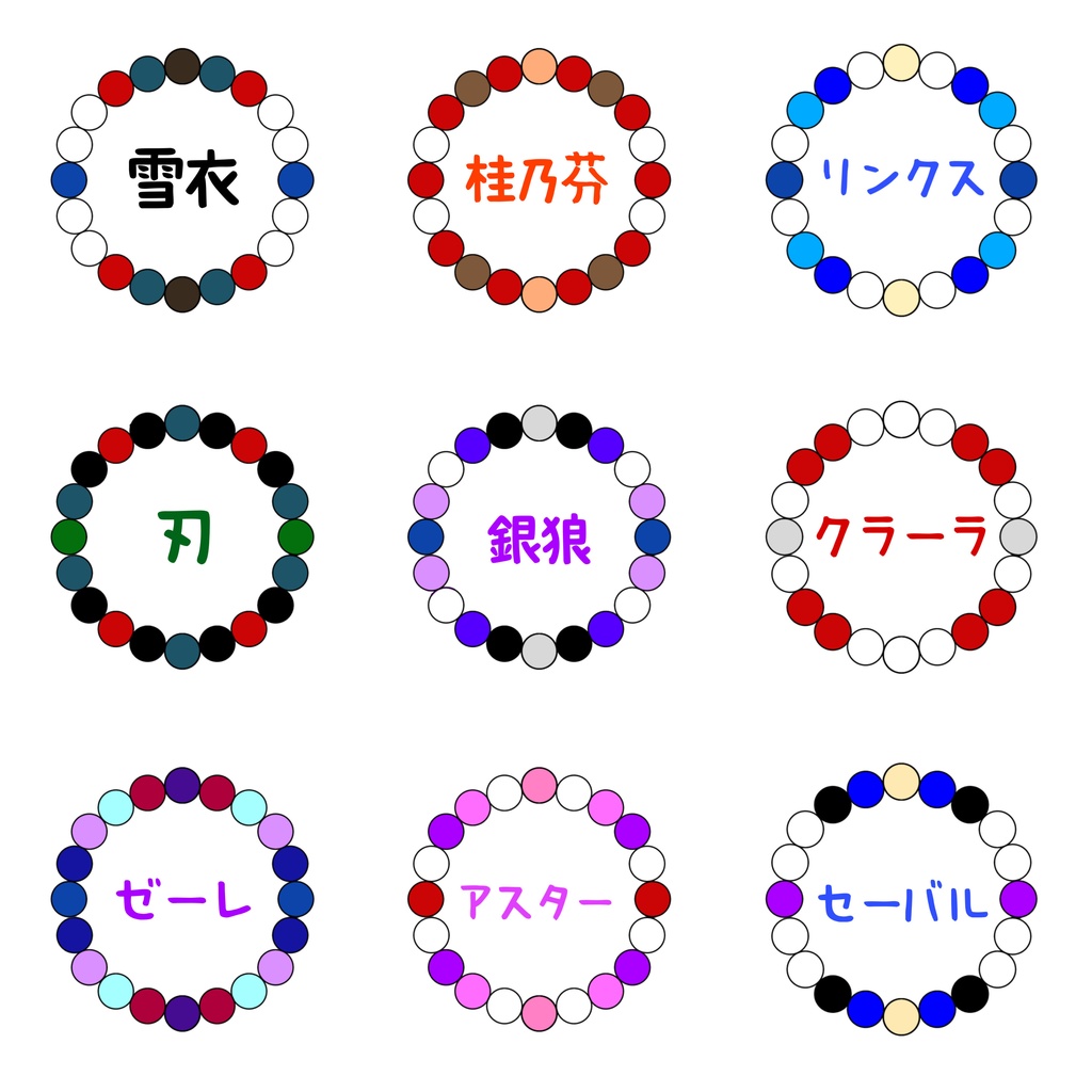 崩壊スターレイルイメージ 天然石ブレスレット