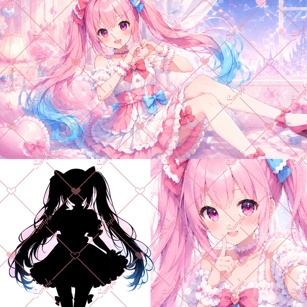 【汎用モデル】IRIAM立ち絵、アイコン、Xヘッダーセット