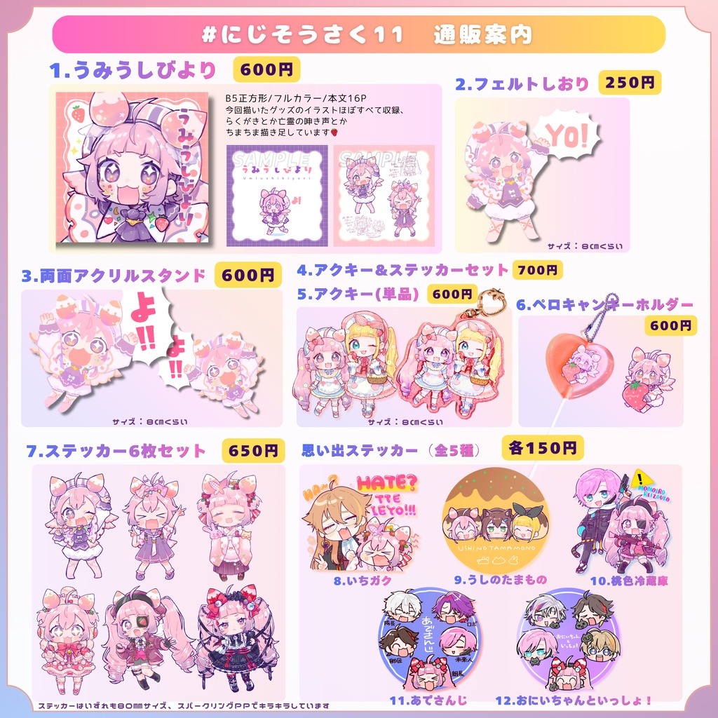 【非公式】にじそうさく11頒布物