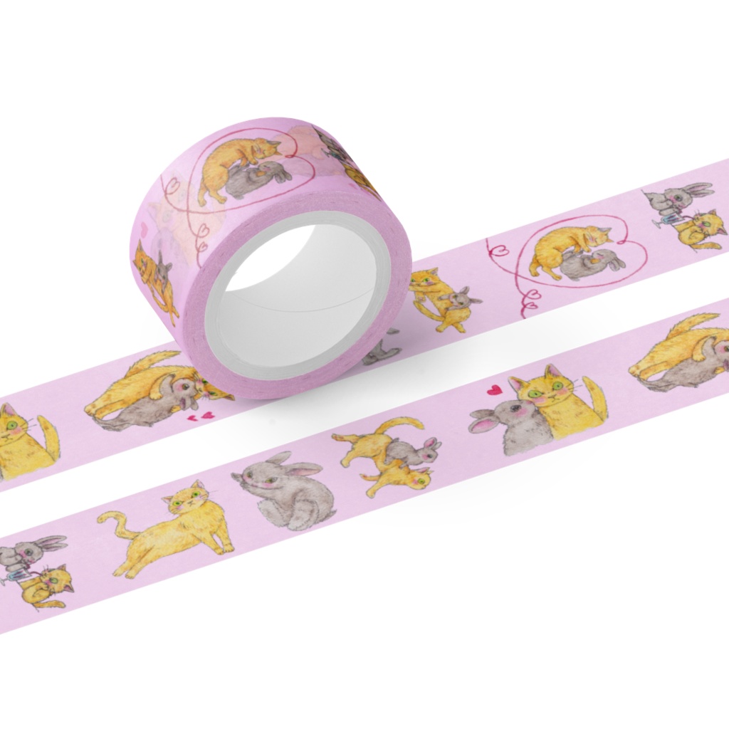 ねこうさマスキングテープ