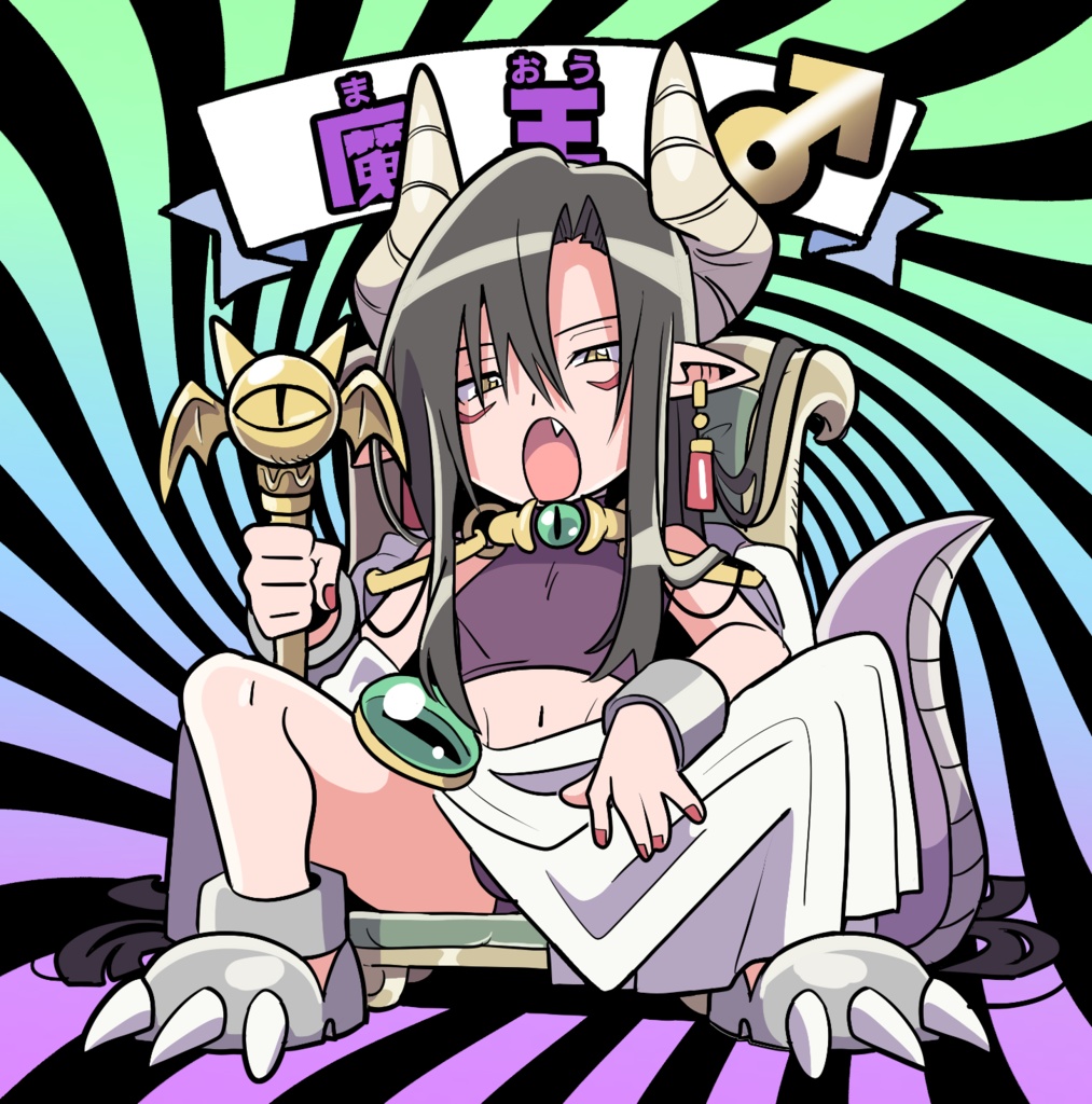 魔王キラキラ正方形シール