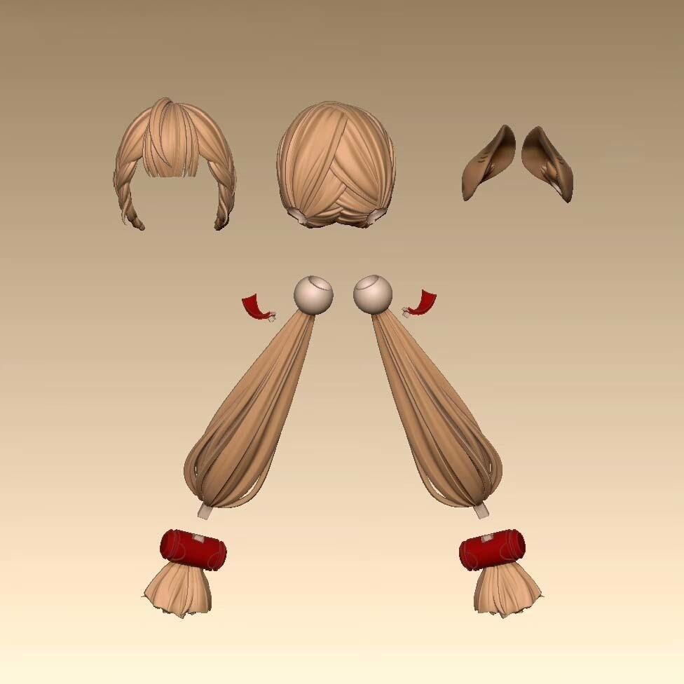 【アリス】1/12ヘッドパーツ 黄色成型