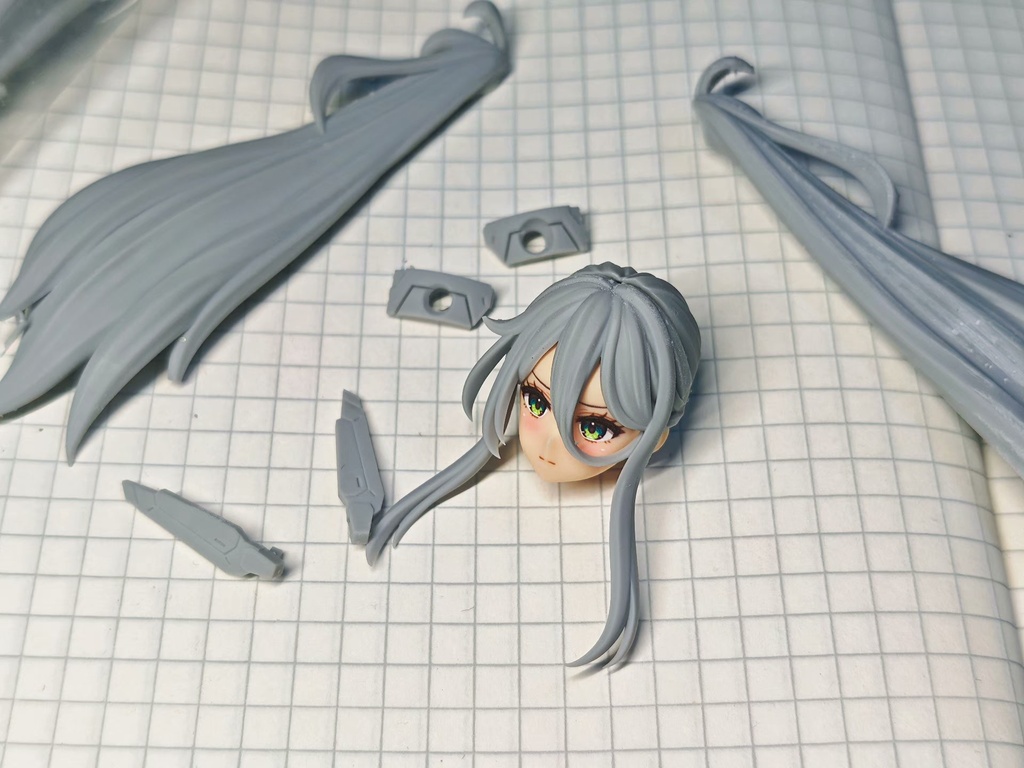 1/12ヘッドパーツ　未塗装　2.0