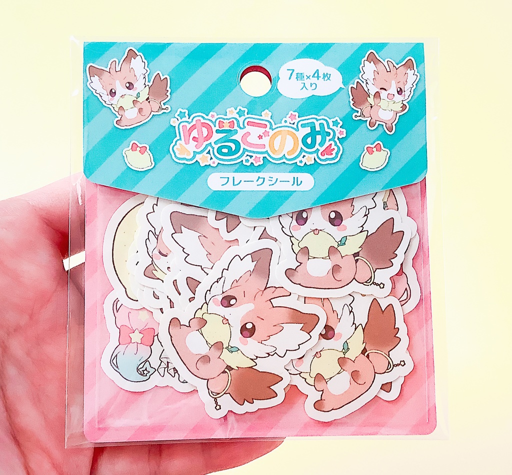 【在庫△】フレークシールネコしぐさ【レモネーコ先生&ミルフィ】