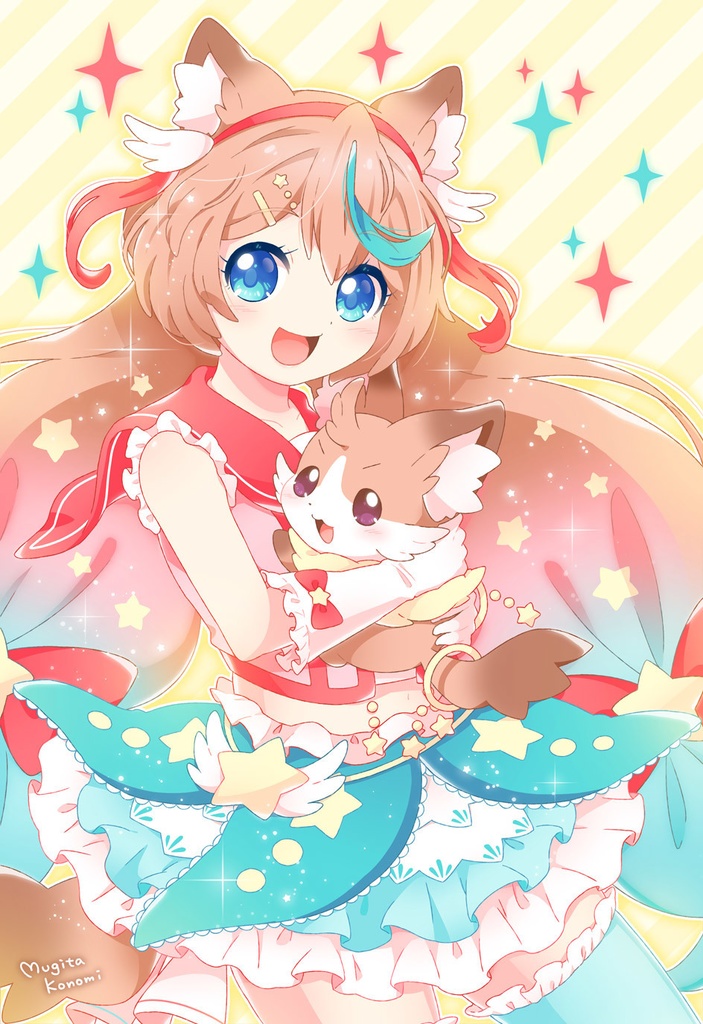 なかよしだっこポストカード【ミルフィ＆レモネーコ先生】