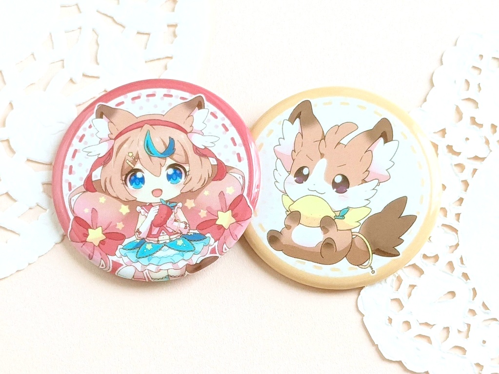 ミルフィ&レモネーコ缶バッジセット