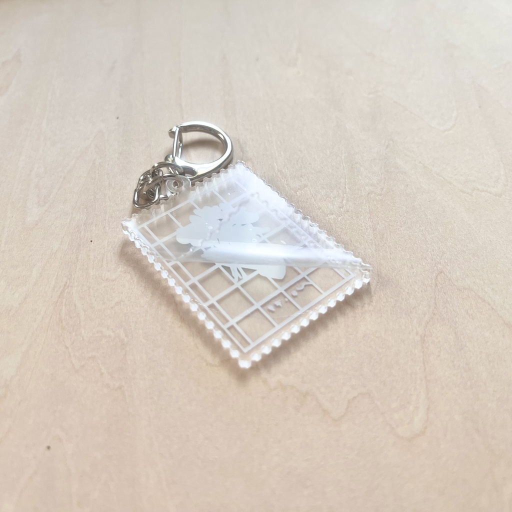 切手風アクリルキーホルダー