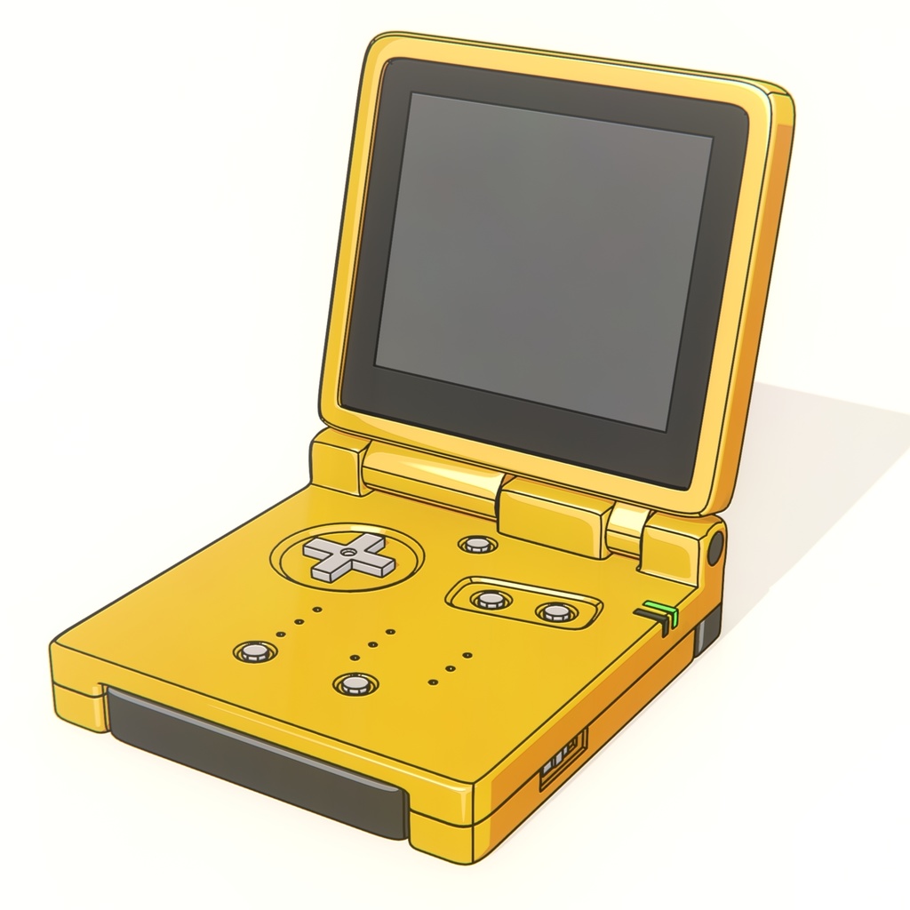 Gameboy advance SP 3D model 