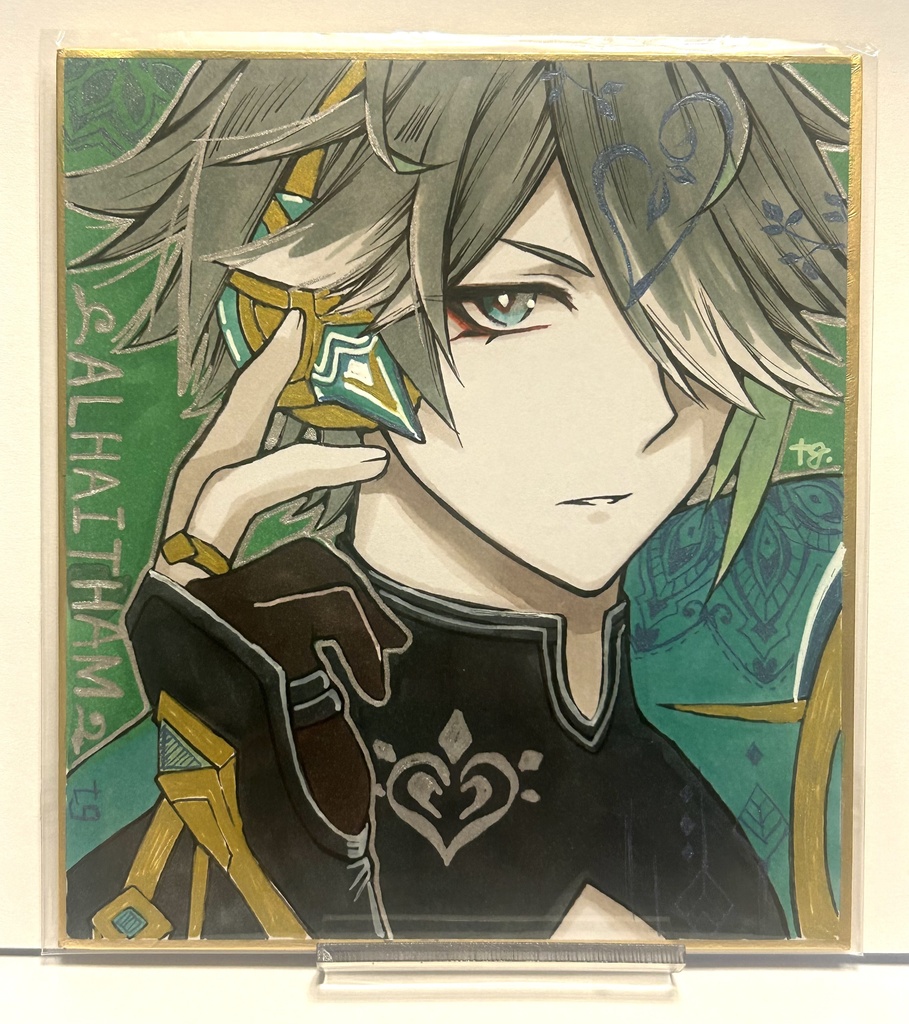 【非公式】原神　アルハイゼン　アナログミニ色紙