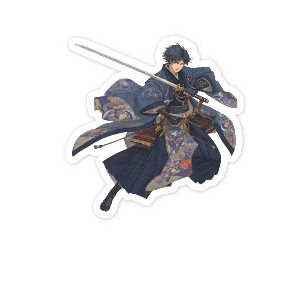 和風ゴシックアニメ調サムライステッカー(斉藤)