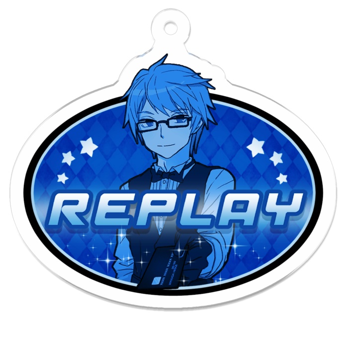 オリジナルスロットリール図柄アクキー【赤7/白7/BAR/スイカ/ベル/リプレイ】【RTART】【リプレイベルスイカゲーム】】