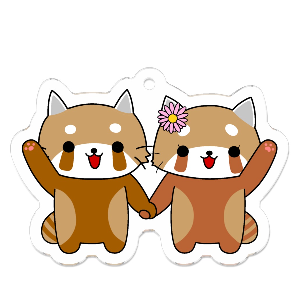 レッくん&サーちゃん 仲良し手繋ぎキーホルダー