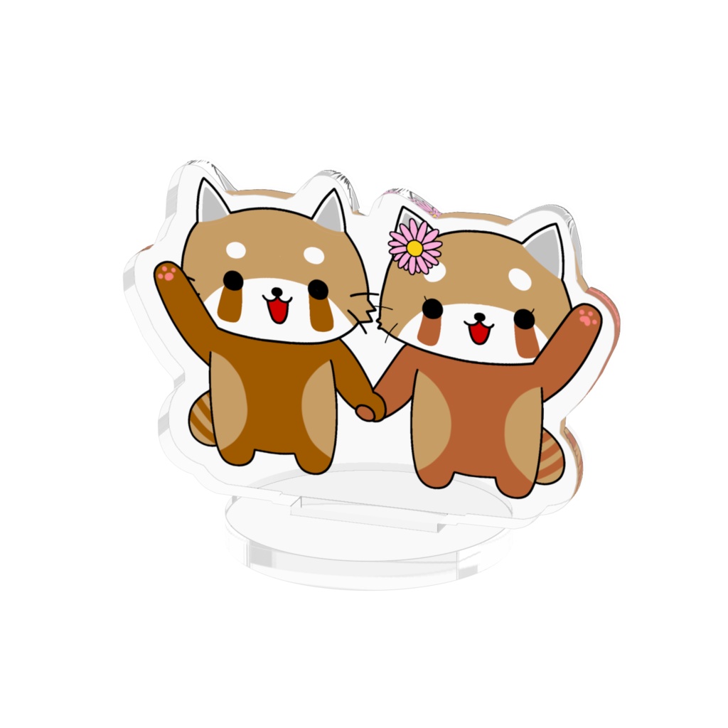 レッくん&サーちゃん 仲良し手繋ぎアクリルフィギュア