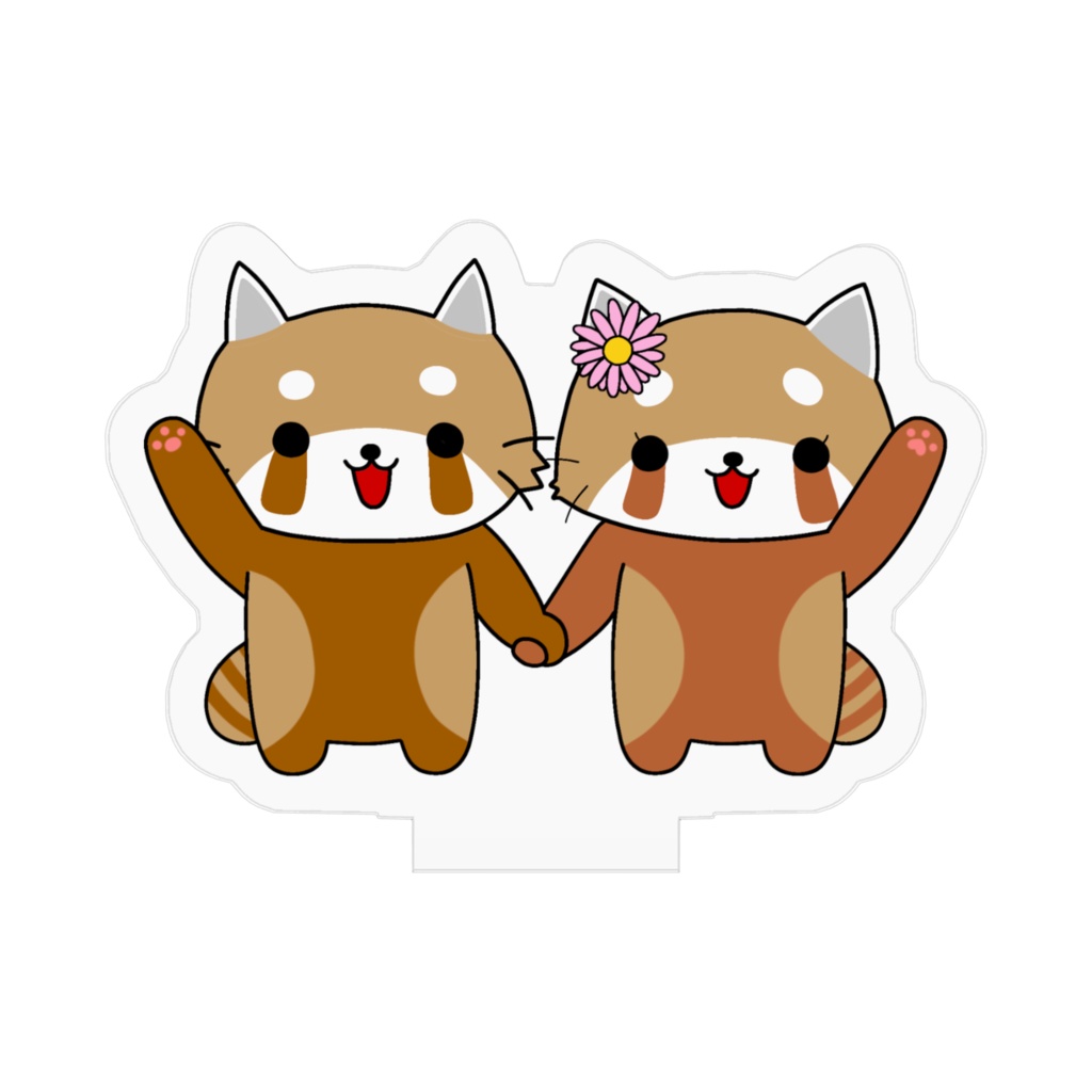 レッくん&サーちゃん 仲良し手繋ぎアクリルフィギュア