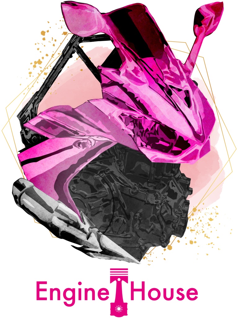 モチーフパーカー:YZF-R25 ピンクカラーver.