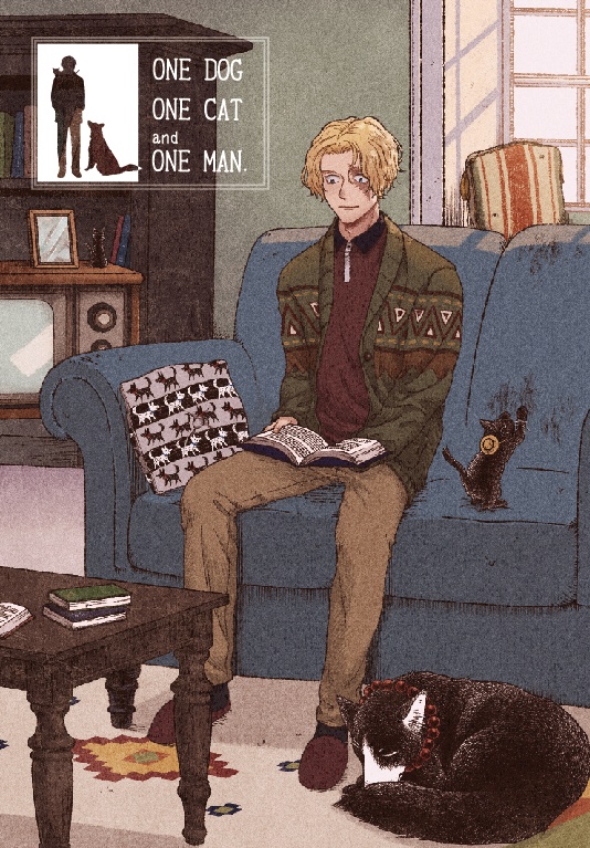 ONE DOG,ONE CAT,andONE MAN.