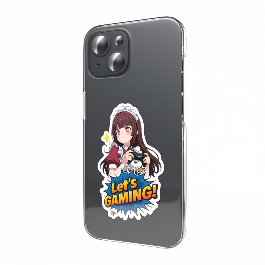 【限定スマホ壁紙付き】第一弾『けーきちゃん、ゲームするもんっ!』スマホステッカー