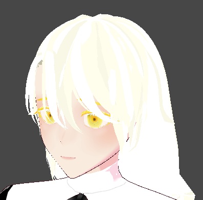 【VRoid】 white long braid hair 白ロングヘア