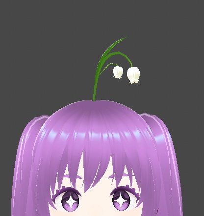 【VRoid】 flower ahoge 花アホ毛