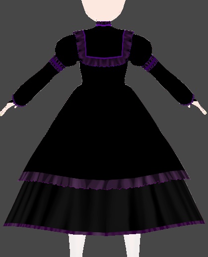 【VRoid】 purple black dress 紫黒ドレス