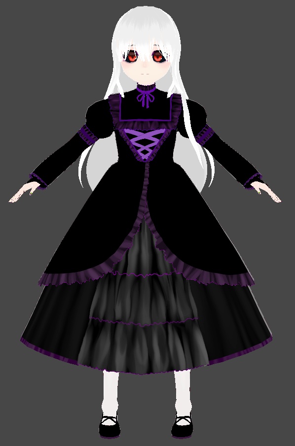 【VRoid】 Purple Black Dress 紫黒ドレス - Sonohoka - BOOTH